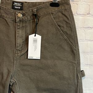 WeSC Carpenter Shorts Spring Canvas Adult Size 30 Mud Look Brown Denim NWT